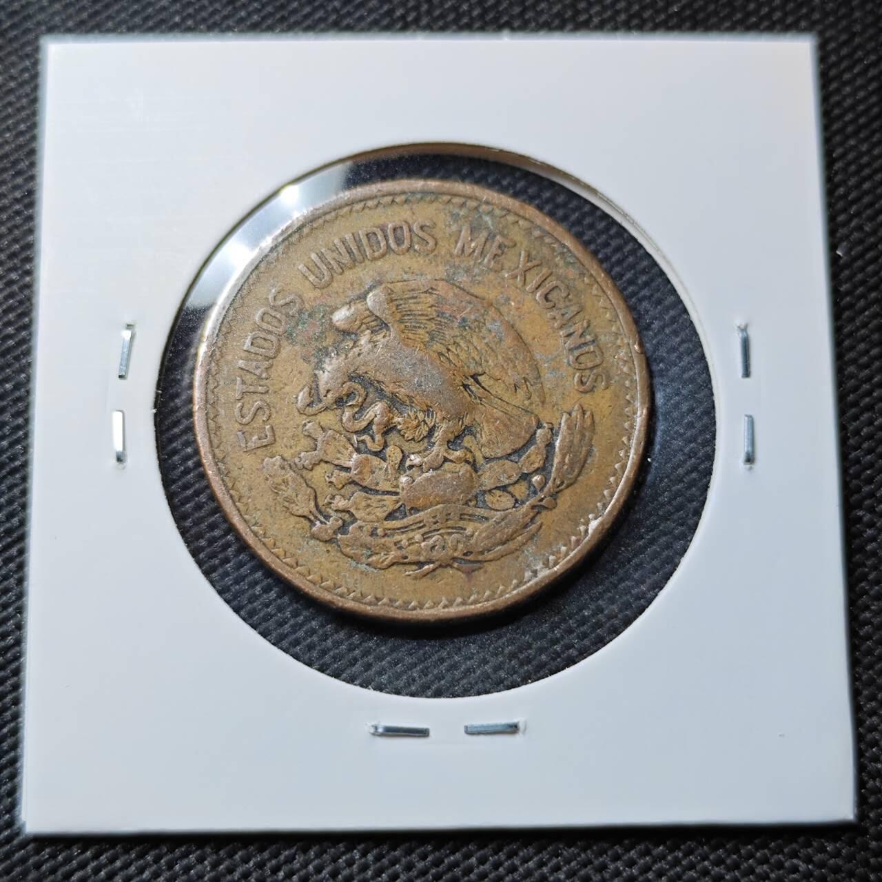 KK钱币收藏小铺  第385期  2月预留时间 周末发货  1954墨西哥20分铜币