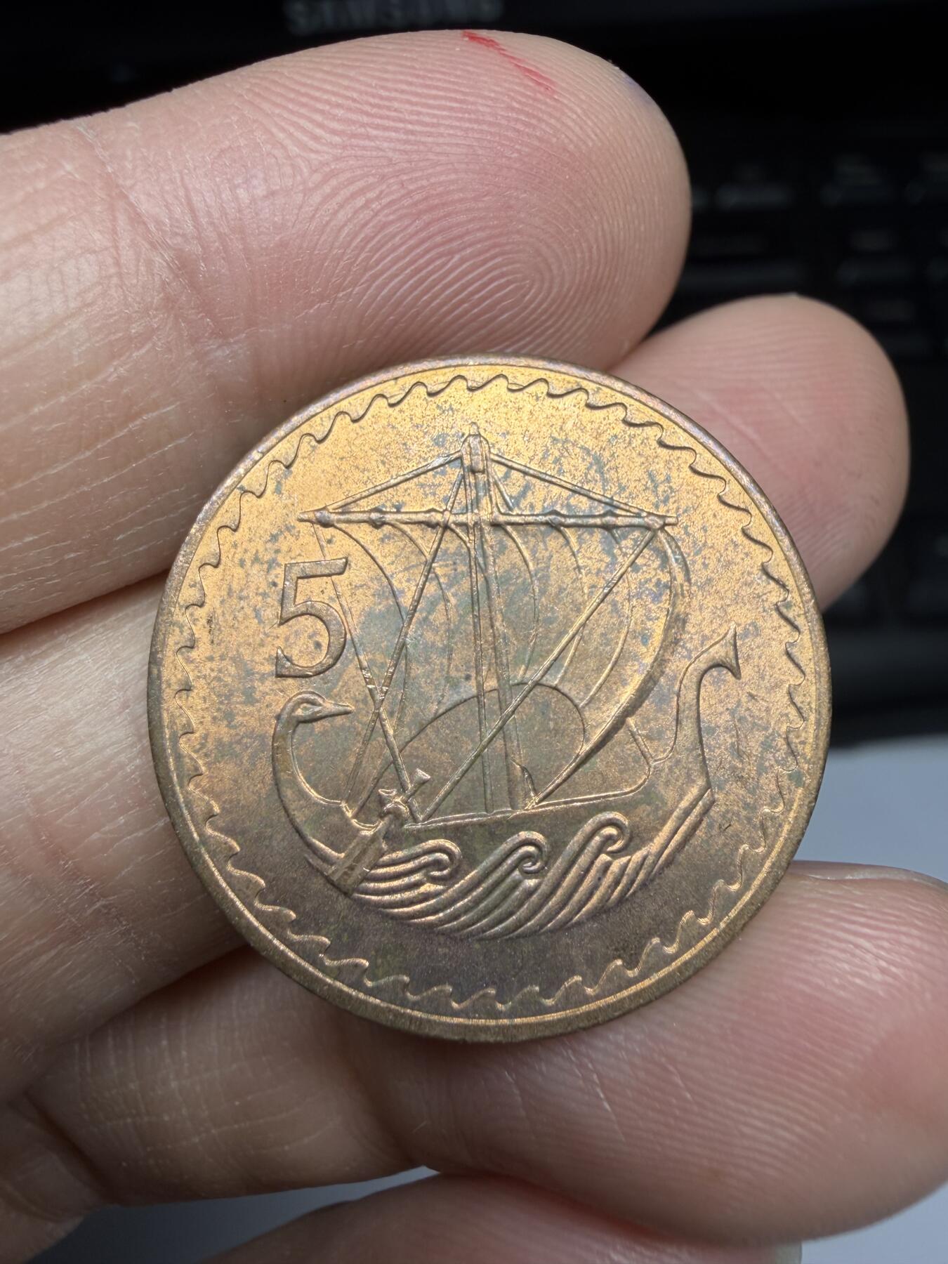 2026年集古藏今外币拍卖第一期-第2场—（总第299拍），可以寄存60天，满160元包邮。 1963年塞浦路斯5密尔