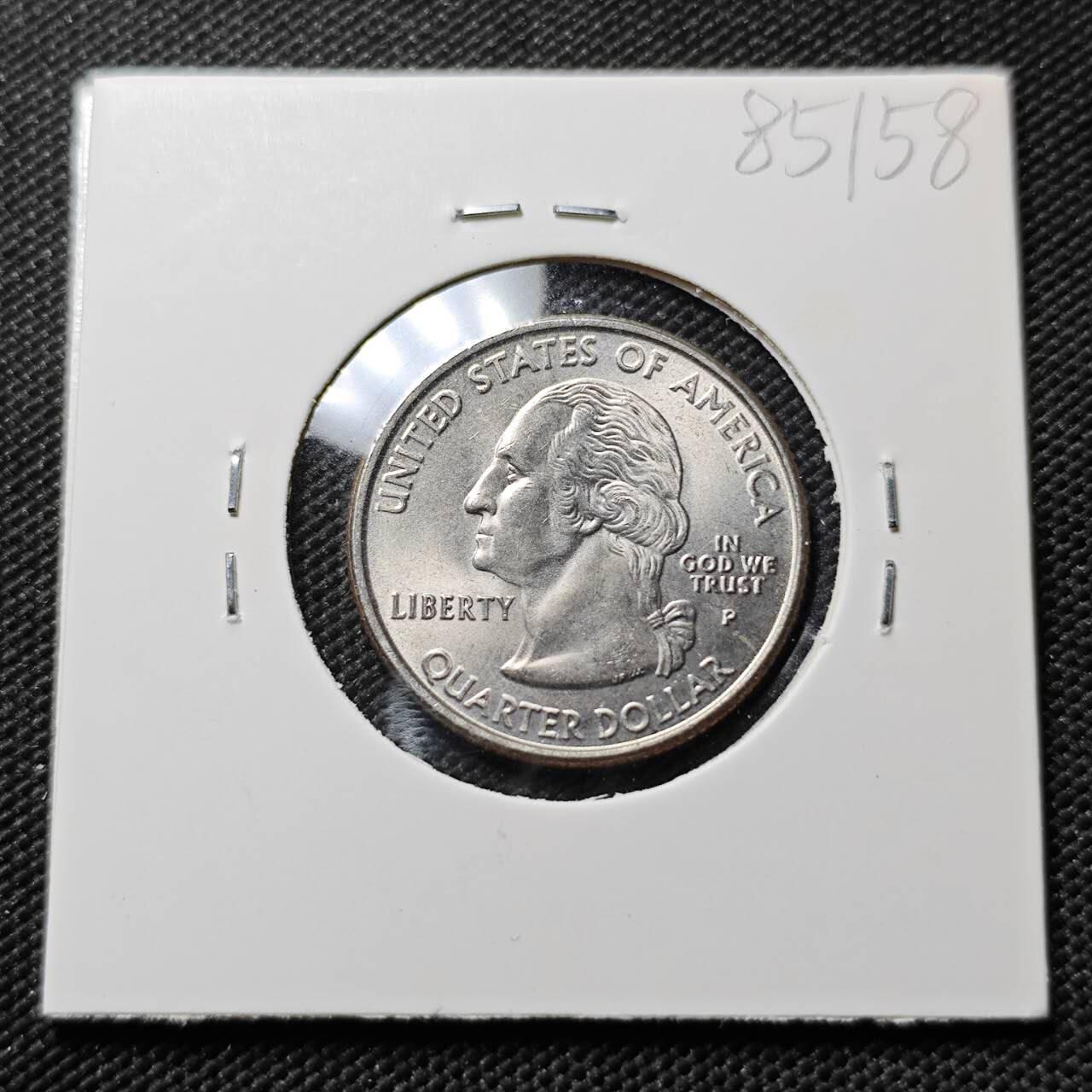 KK钱币收藏小铺  第385期  2月预留时间 周末发货  美国25分纪念币 好品