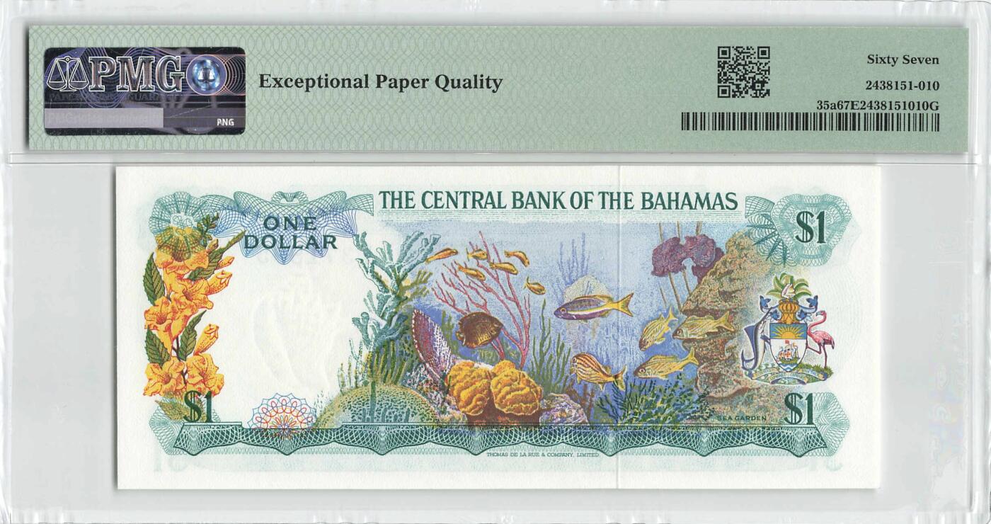 小福收藏拍卖第200期 【庆典场 中拍就有好礼相赠】评级币精选场 本期有捷克斯洛伐克20年100克朗慕夏作品大珍 69分倒置百位号布隆迪世界最大纸币  35年版加拿大经典 苏格兰格拉斯哥大学500年纪念钞倒置小号 卡塔尔80年100里亚尔冠军分 美国教育券 意大利拉斐尔 乌克兰 库克群岛 墨西哥 南斯拉夫 亚美尼亚等多国精美高分珍稀老钞精品纸币 巴哈马 1974年 1元 彩背 PMG67 EPQ 亚军分