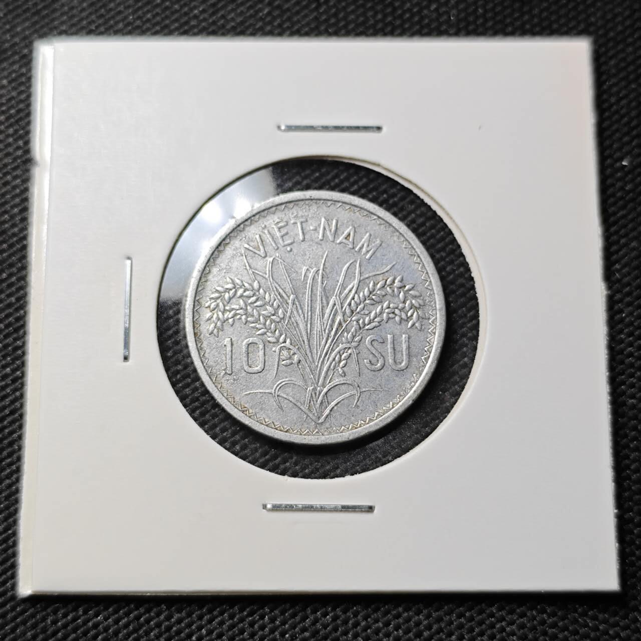 KK钱币收藏小铺  第385期  2月预留时间 周末发货  1953南越三姐妹10SU