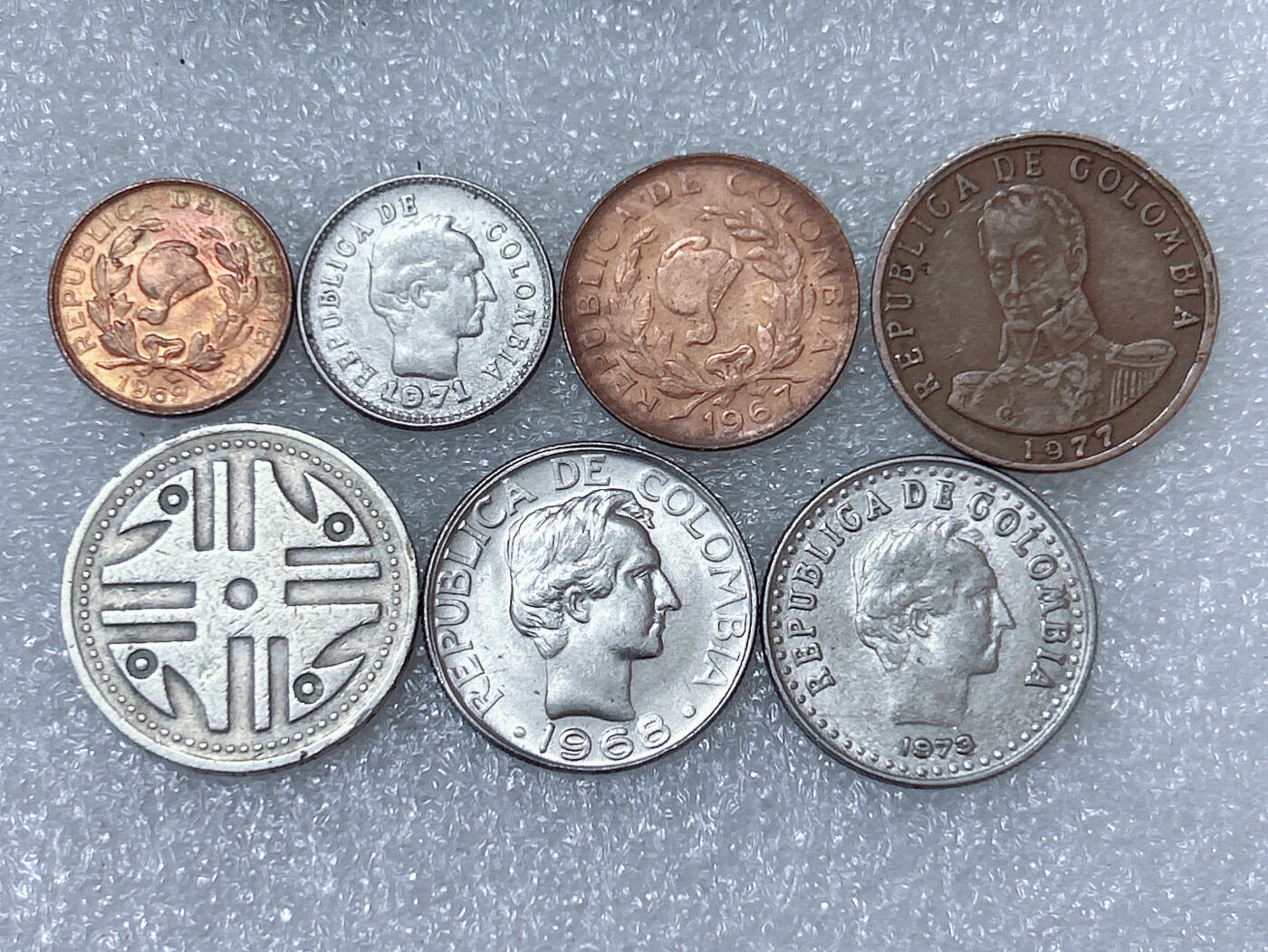 第一海外回流一元起拍收藏 散集专场  第286期 哥伦比亚硬币 7枚