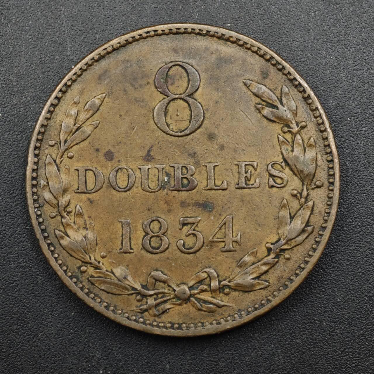 【淘币小摊】限时拍第八百四十拍  散币银币场  满百包邮可预留两周  周一统一发货  根西岛1834年8道布大铜币