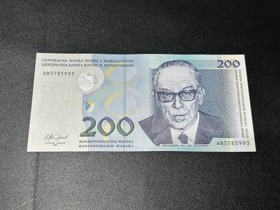 《外钞收藏家》第五百九十九期（畅拍场）（本平台长期征集拍品、欢迎藏友们联系合作） - 2022年波黑200马克 全新UNC