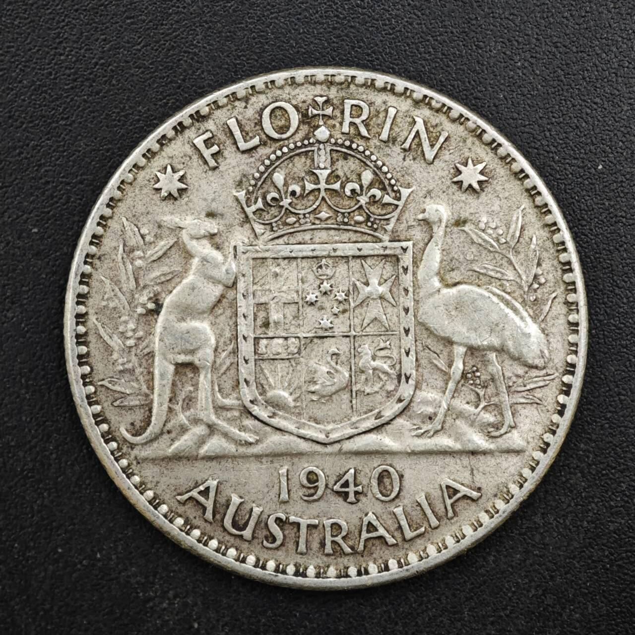 【淘币小摊】限时拍第八百四十拍  散币银币场  满百包邮可预留两周  周一统一发货  澳大利亚1940年乔治六世弗洛林银币参考银价180