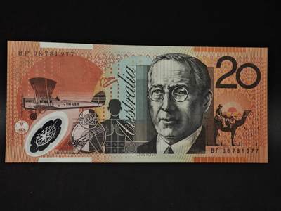 【淘币小摊】限时拍第八百四十二拍  纸币场  满百包邮可预留两周  周一统一发货  - 澳大利亚20元塑料钞