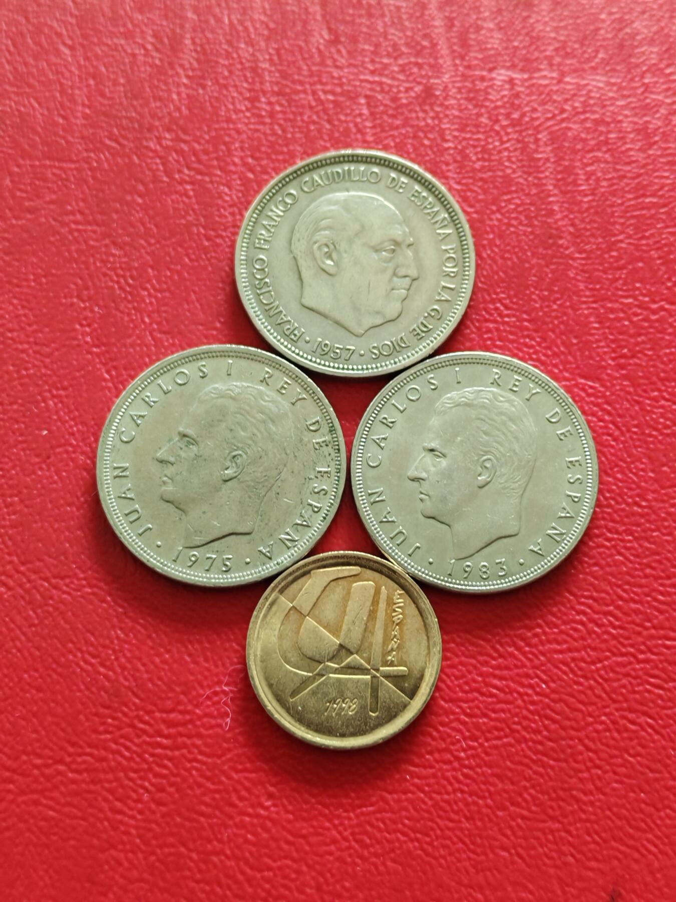 【云涧收藏】第八十五场，无预留最后收官场。 西班牙5比塞塔4枚