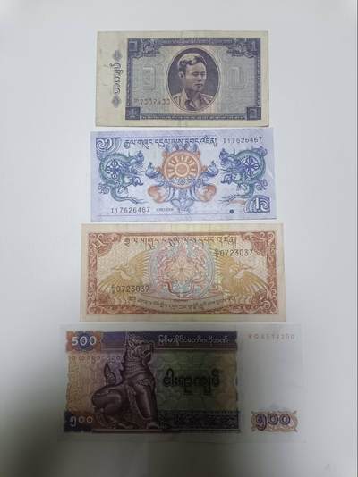 【20260106】非全新纸币和硬币第321场 - 亚洲国家4张纸币