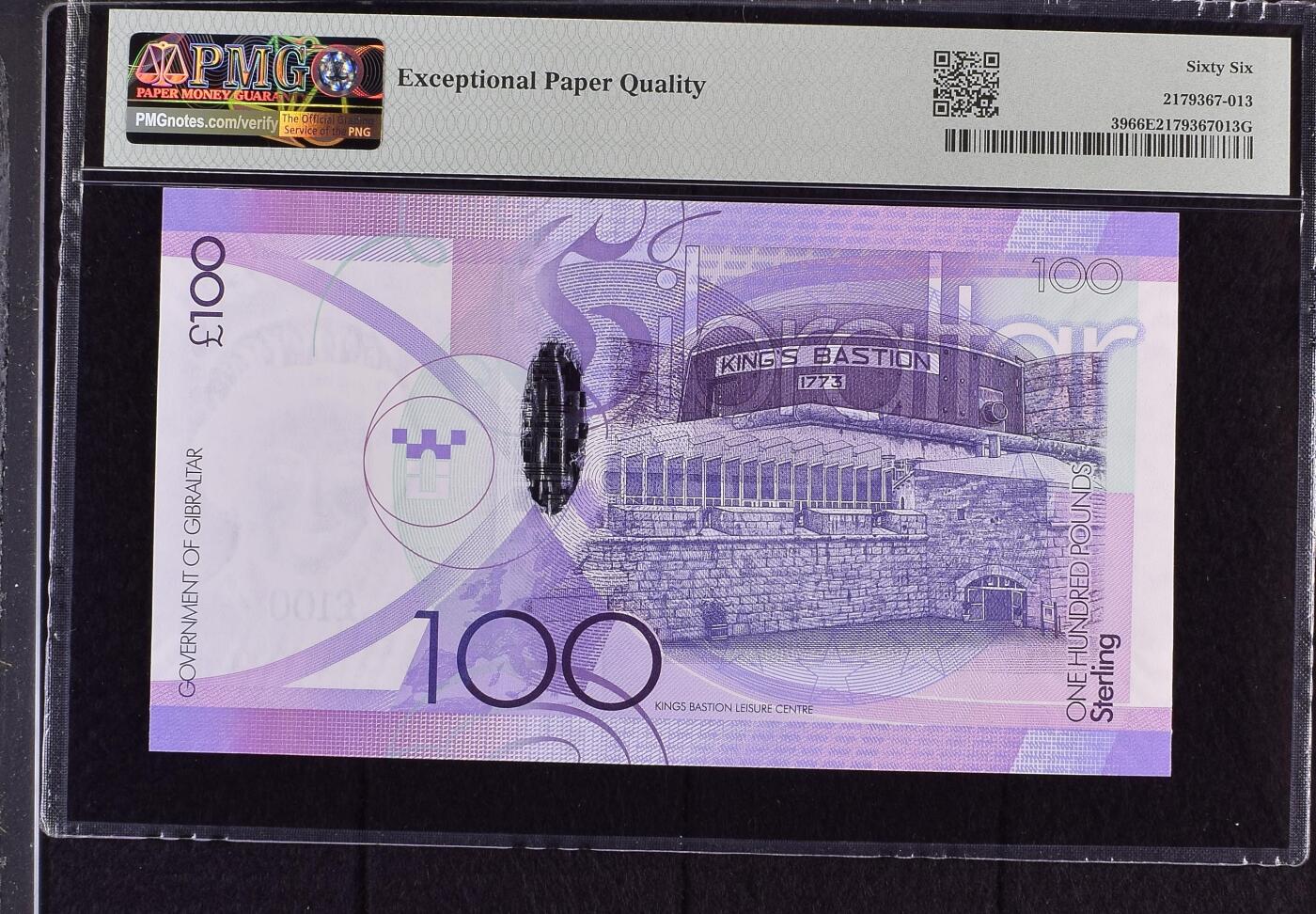 🎉🎉🎉《外钞收藏家》第六百期（年度庆典场）（本平台长期征集拍品、欢迎藏友们联系合作）❤️❤️❤️ 【首发AAA无47倒置号】英属直布罗陀最高值100英镑 帝王紫的配色非常贵气 AAA首发并且是倒置号非常难得