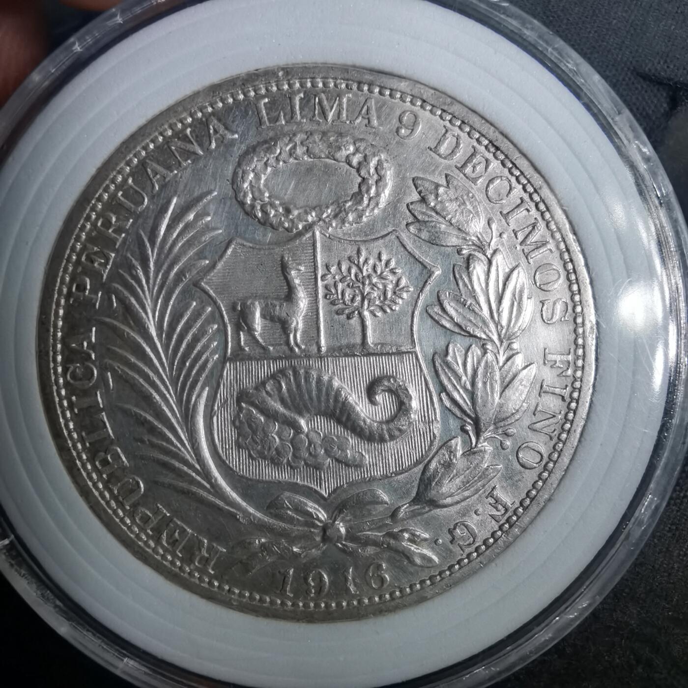 沼泽如烟--第953场 秘鲁1916年1索尔银币