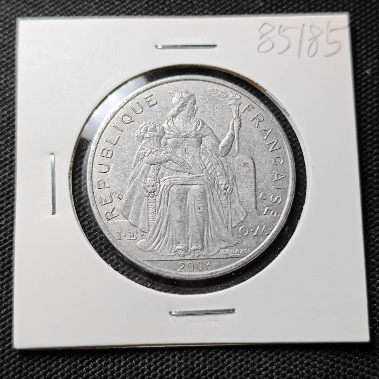 KK钱币收藏小铺  第385期  2月预留时间 周末发货  2003法属新喀里多尼亚5法郎