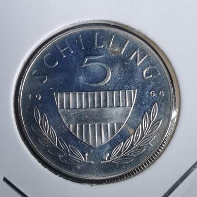 沼泽如烟--第953场 - 奥地利1964年5先令精制币银币
