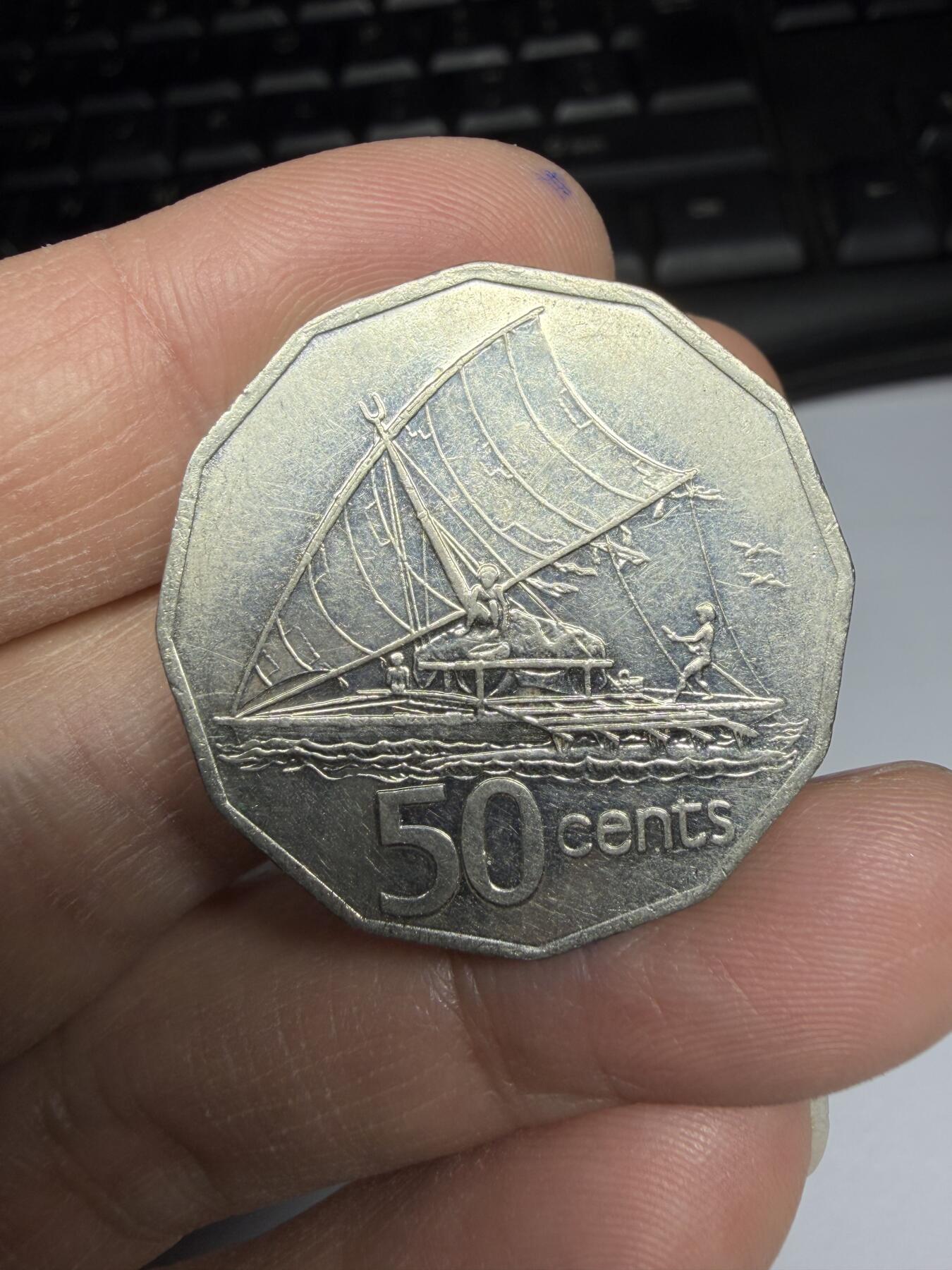 2026年集古藏今外币拍卖第一期-第2场—（总第299拍），可以寄存60天，满160元包邮。 1990年斐济50分