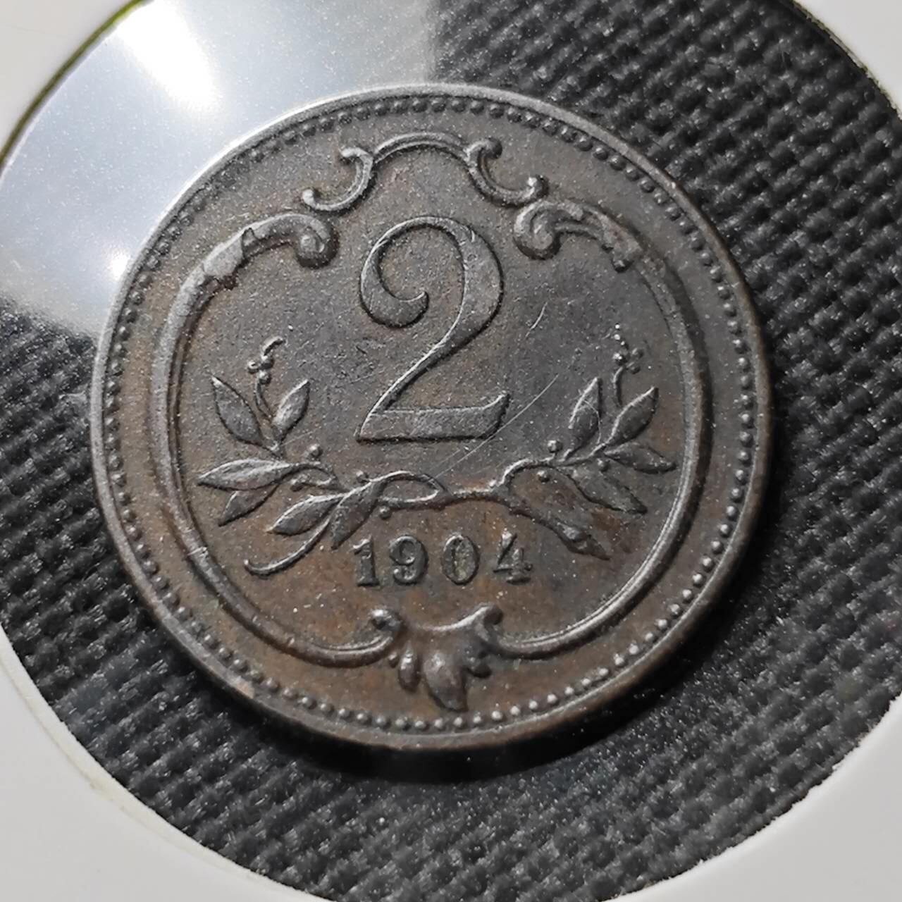 KK钱币收藏小铺  第385期  2月预留时间 周末发货  奥地利2赫勒铜币