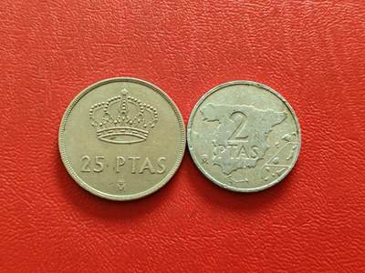 【云涧收藏】第八十五场，无预留最后收官场。 - 西班牙2、25比塞塔2枚