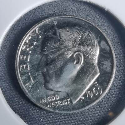 沼泽如烟--第953场 - 美国1969年10分精制币