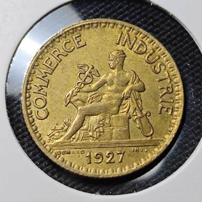 KK钱币收藏小铺  第385期  2月预留时间 周末发货 -  法国1法郎铜币