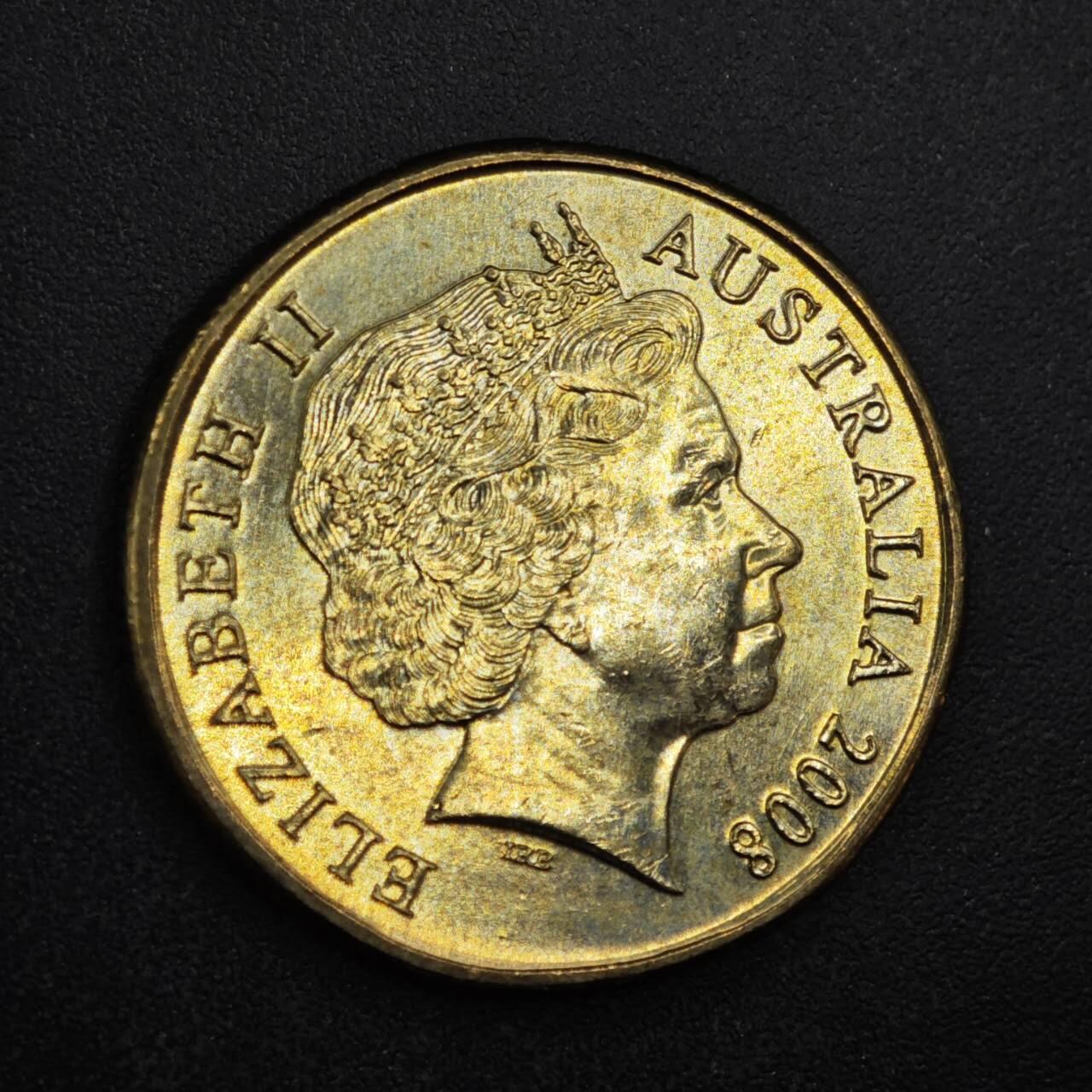 【淘币小摊】限时拍第八百四十拍  散币银币场  满百包邮可预留两周  周一统一发货  澳大利亚2008年1元纪念币