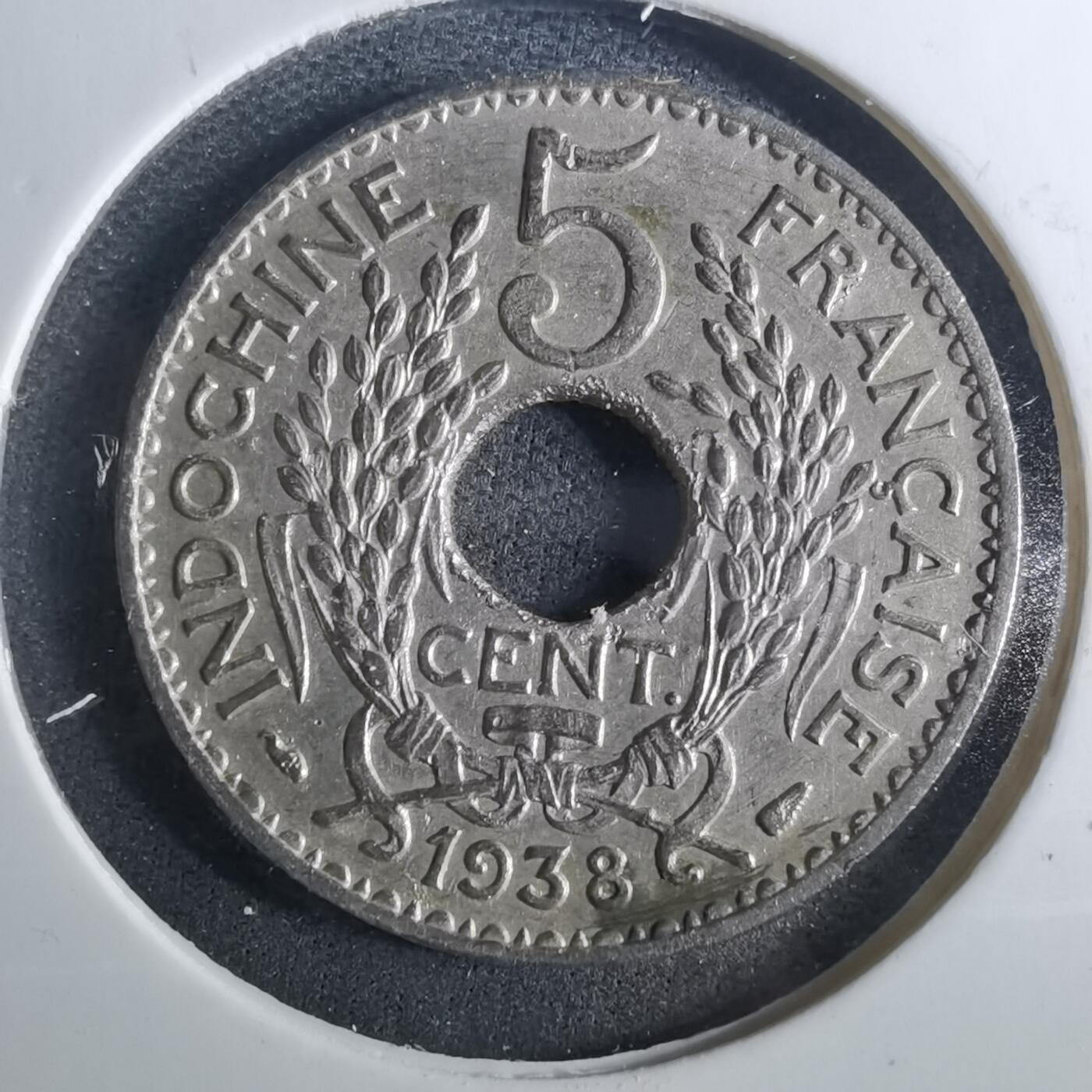 沼泽如烟--第952场 法属印度支那1938年五分