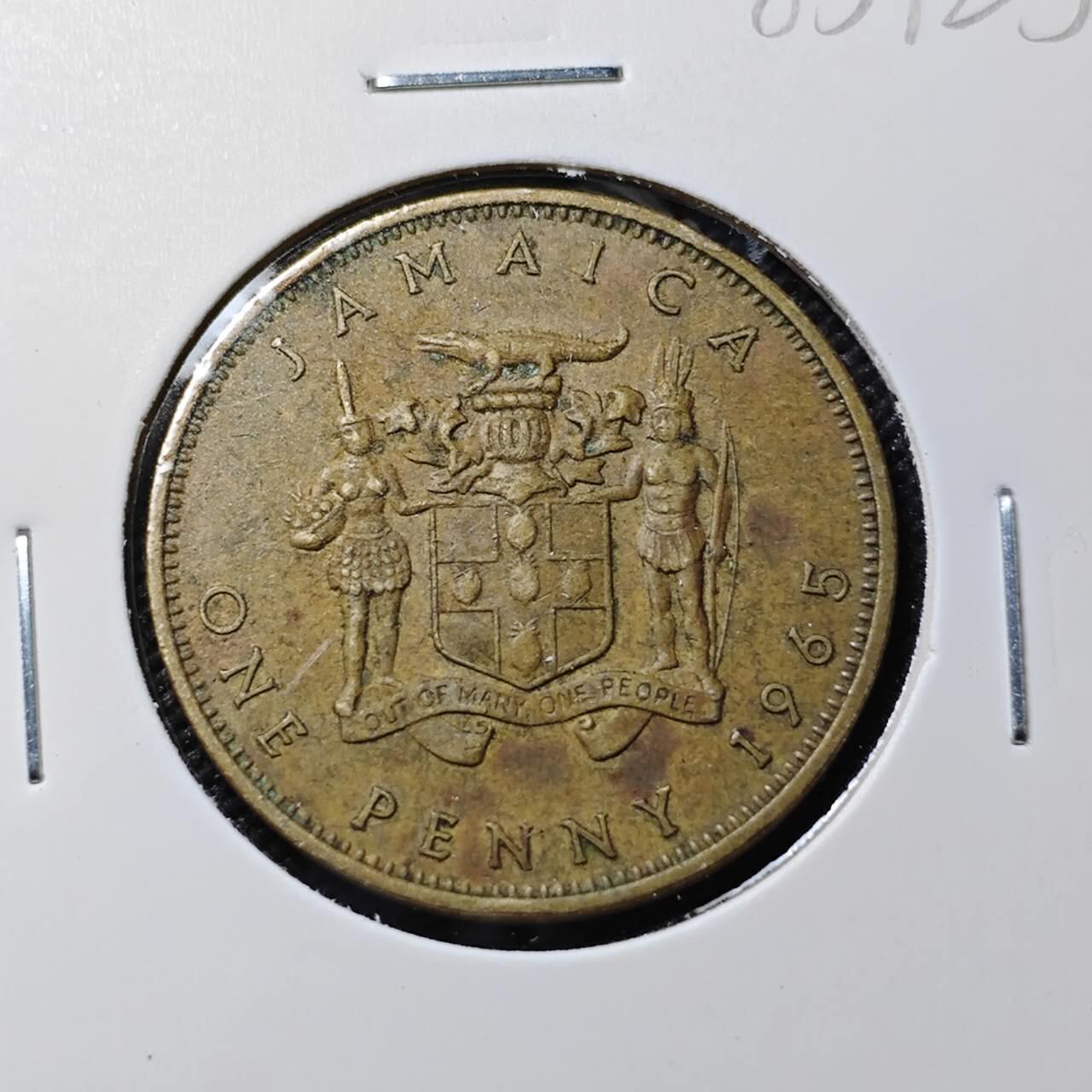 KK钱币收藏小铺  第385期  2月预留时间 周末发货  1965英属牙买加一便士铜币