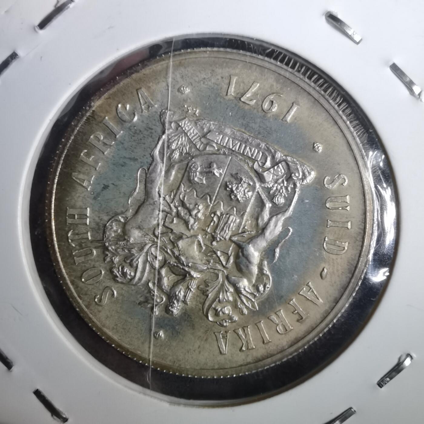 沼泽如烟--第953场 南非1971年1兰特精制银币