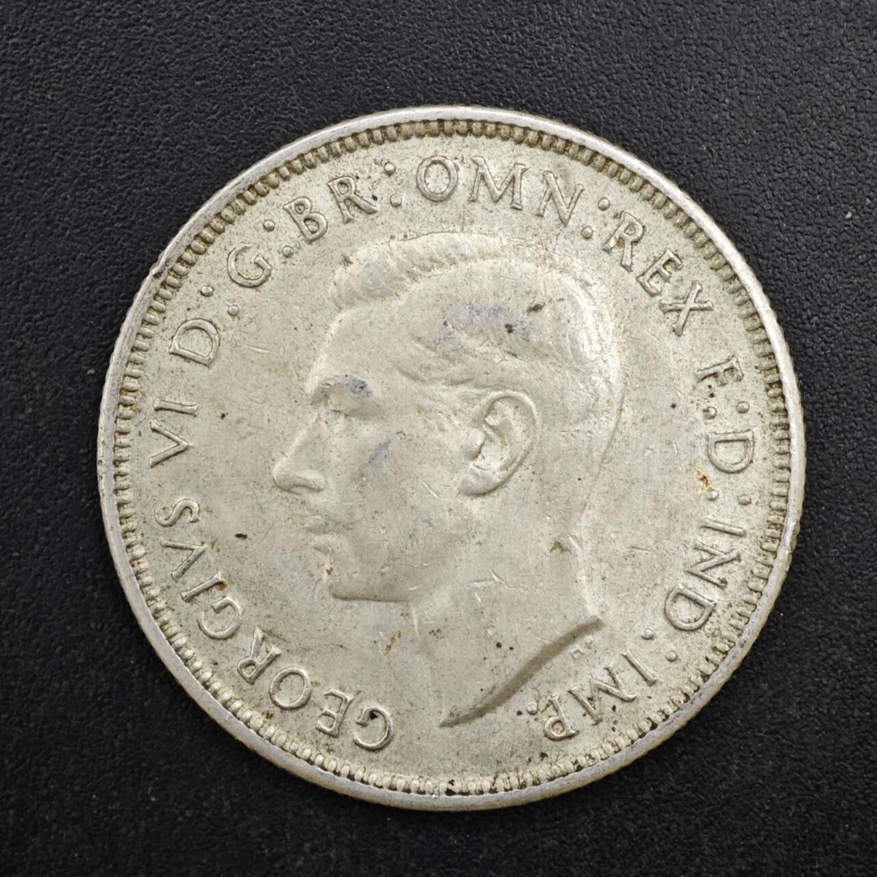 【淘币小摊】限时拍第八百四十拍  散币银币场  满百包邮可预留两周  周一统一发货  澳大利亚1944年乔治六世弗洛林银币参考银价180