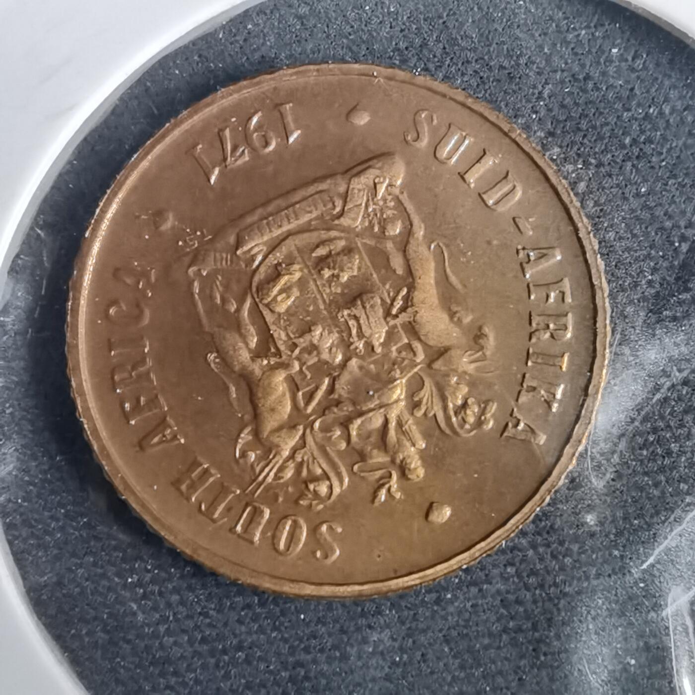 沼泽如烟--第953场 南非1971年1分精制币