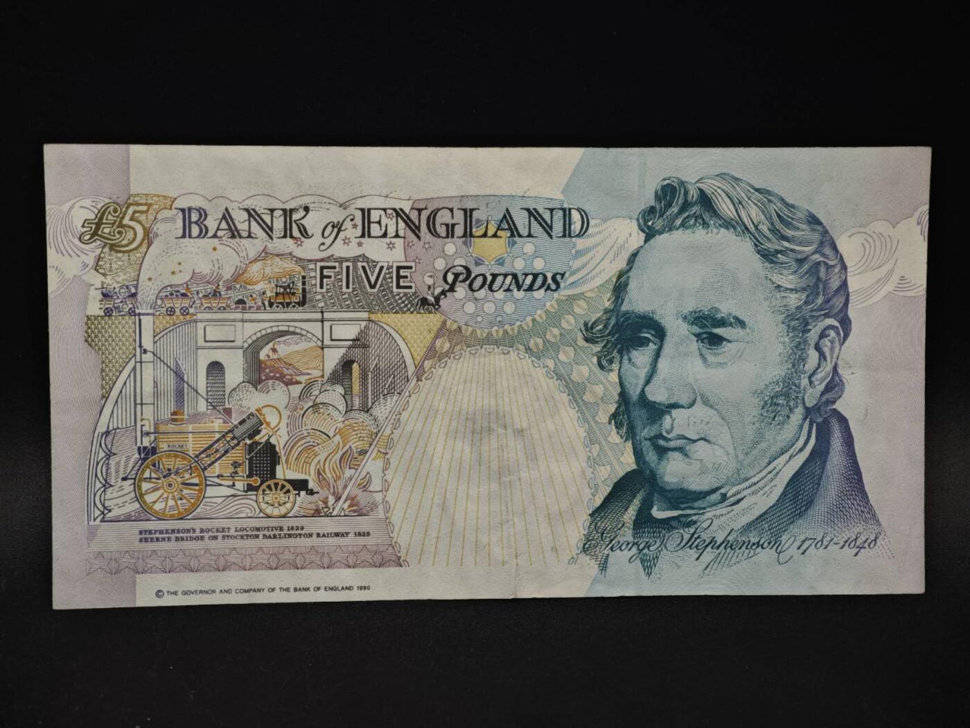 【淘币小摊】限时拍第八百四十二拍  纸币场  满百包邮可预留两周  周一统一发货  英国英格兰银行5镑纸币【有折】