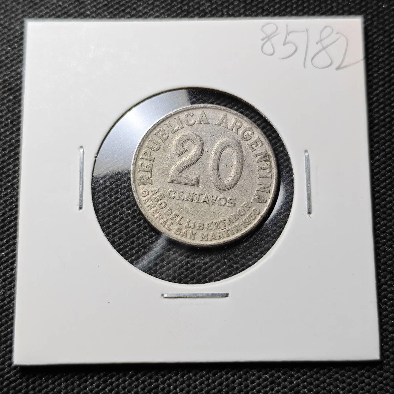KK钱币收藏小铺  第385期  2月预留时间 周末发货  阿根廷20分纪念币