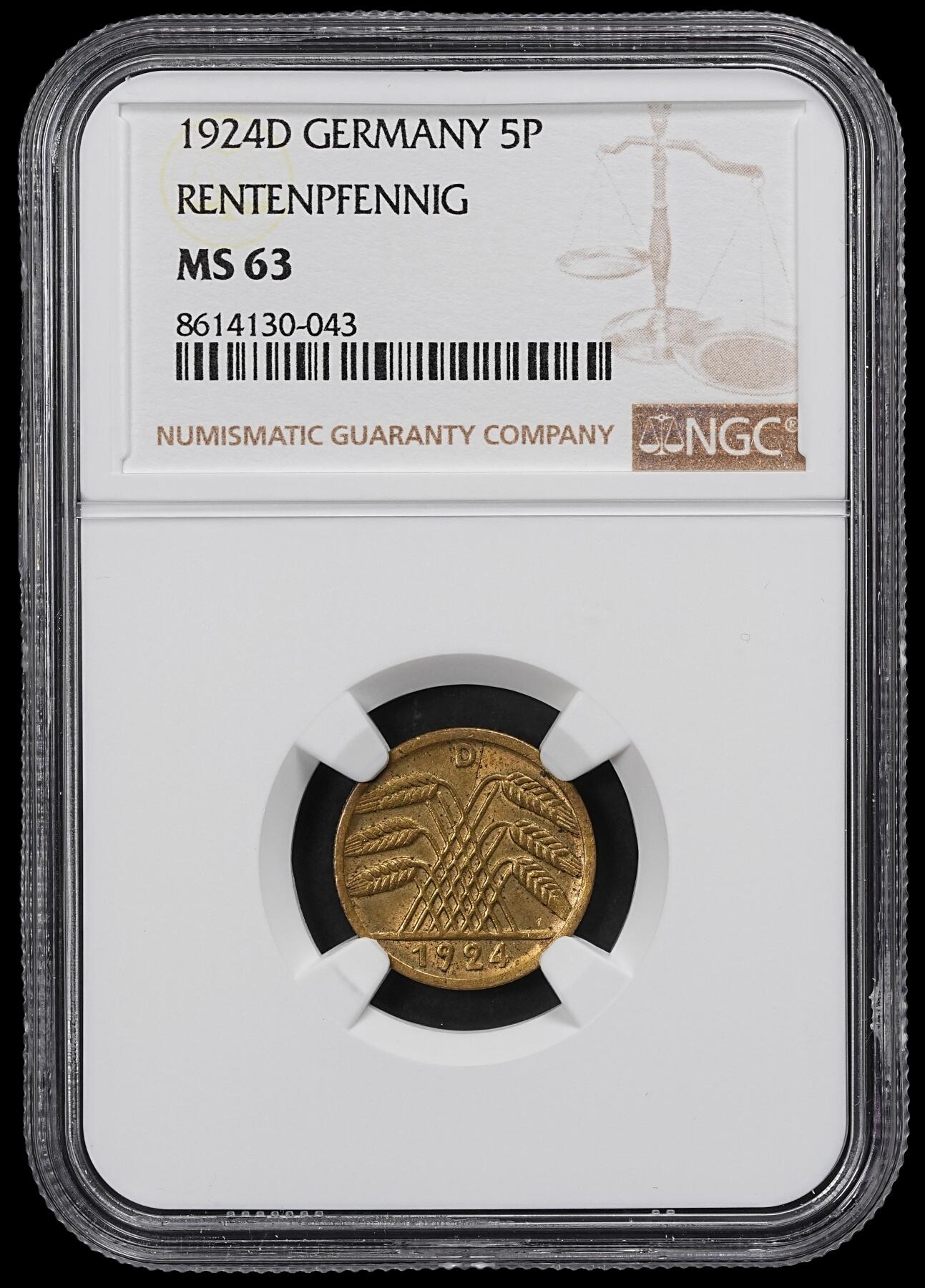 修遠堂世界钱币第一百期 NGC评级 德国近代硬币6枚