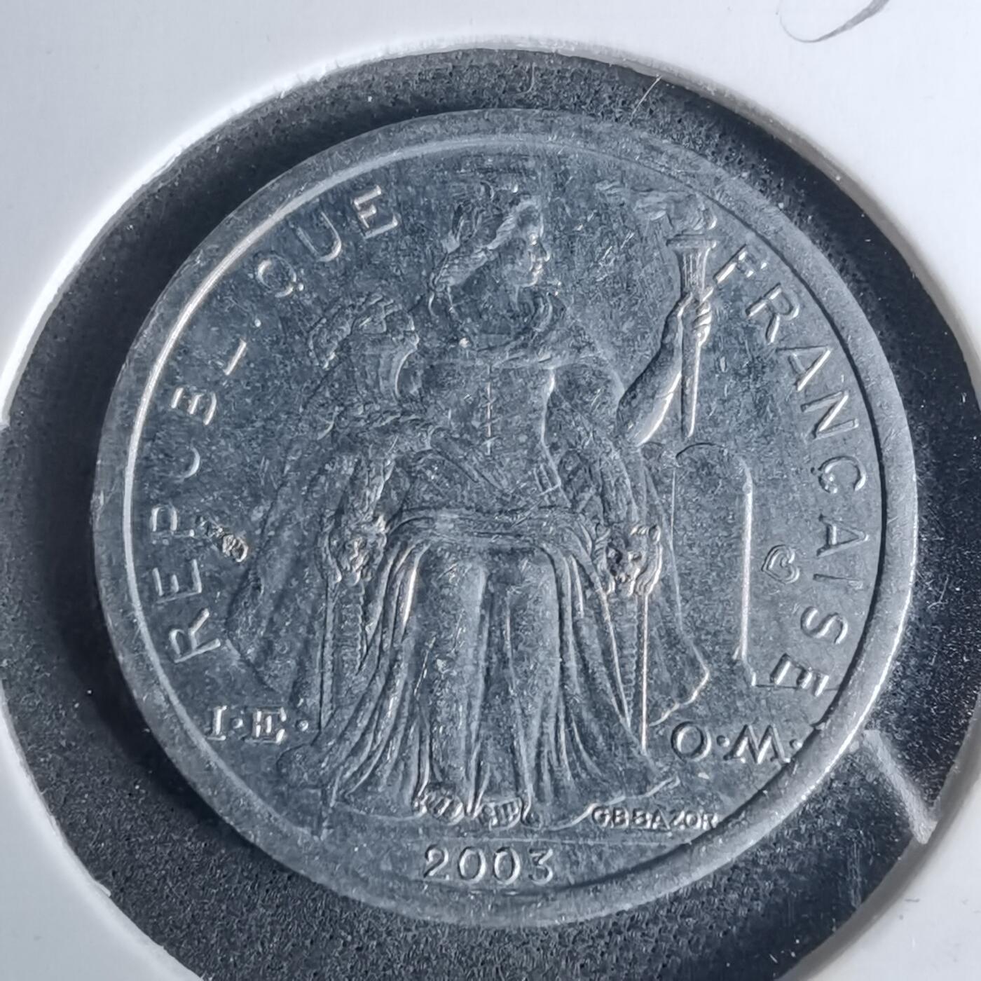 沼泽如烟--第952场 法属新喀里多尼亚2003年1法郎