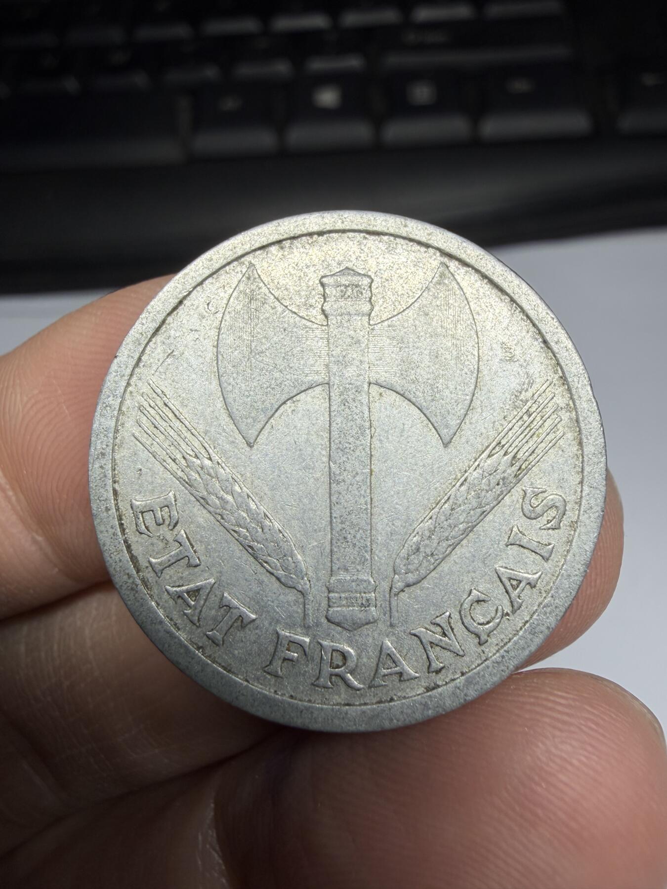 2026年集古藏今外币拍卖第一期-第2场—（总第299拍），可以寄存60天，满160元包邮。 1943年法国2法郎