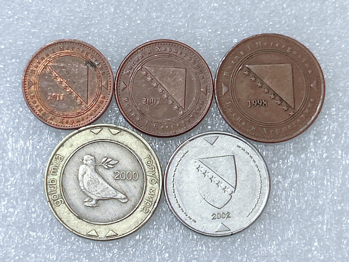 第一海外回流一元起拍收藏 散集专场  第286期 波黑硬币 5枚