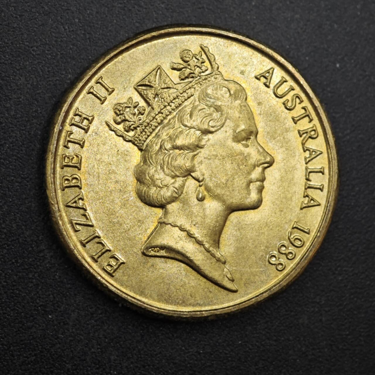 【淘币小摊】限时拍第八百四十拍  散币银币场  满百包邮可预留两周  周一统一发货  澳大利亚1988年1元纪念币