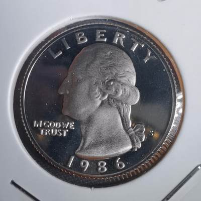 沼泽如烟--第953场 - 美国1986年25分精制币