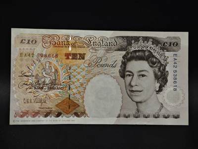【淘币小摊】限时拍第八百四十二拍  纸币场  满百包邮可预留两周  周一统一发货  - 英国英格兰银行10镑纸币【有折】