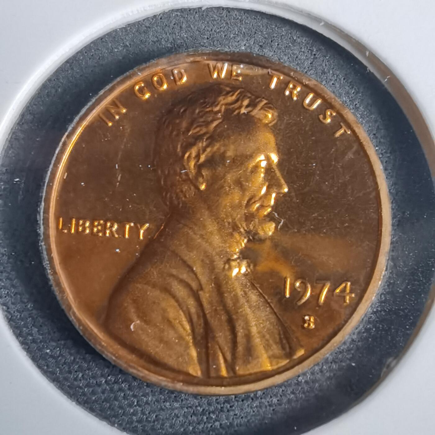 沼泽如烟--第953场 美国1974年一分精制币