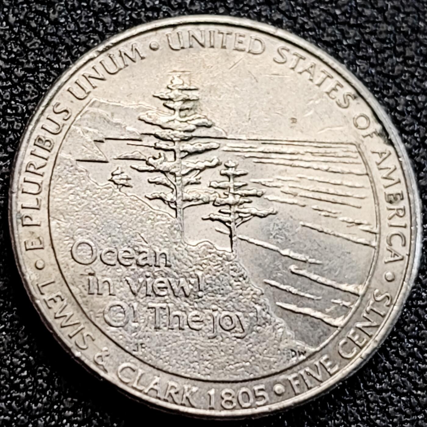 泉币菌-第163场-新年第六场 精品福利场 西进运动 遥望太平洋 2005年美国5分杰费逊 銅镍纪念币 21mm