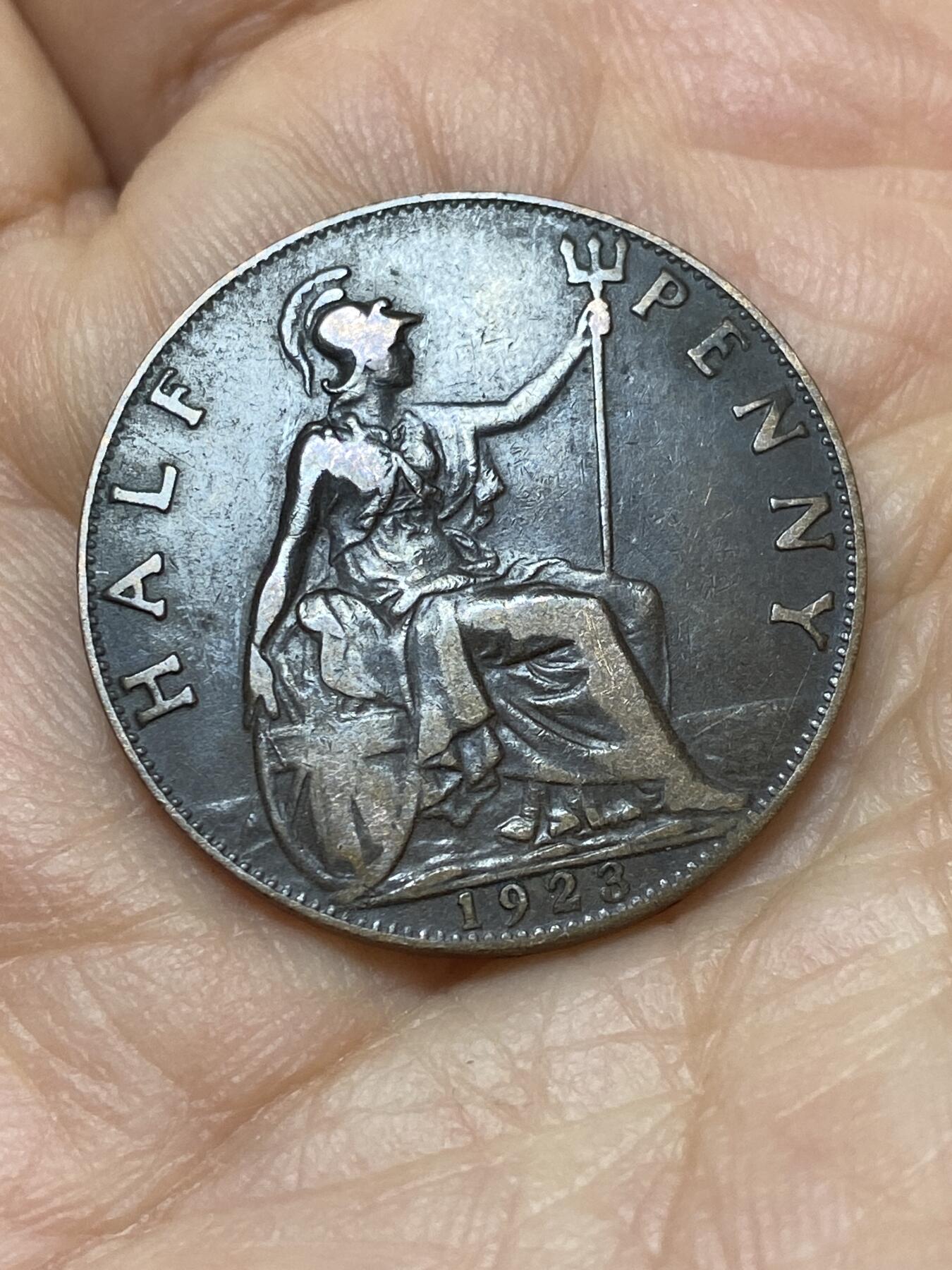 2026年第三场(总第一百七十二场）外国好品散币场(免佣金) 英国🇬🇧1923年半便士(乔治五世第一版)