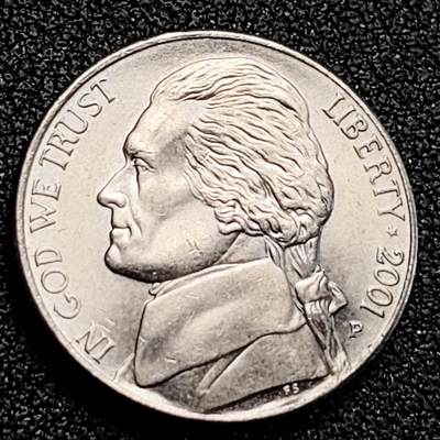 泉币菌-第162场- 新年第五场 精品福利场 - 原光UNC 美国 杰斐逊总统 蒙蒂塞洛庄园 5分銅镍硬币 21mm