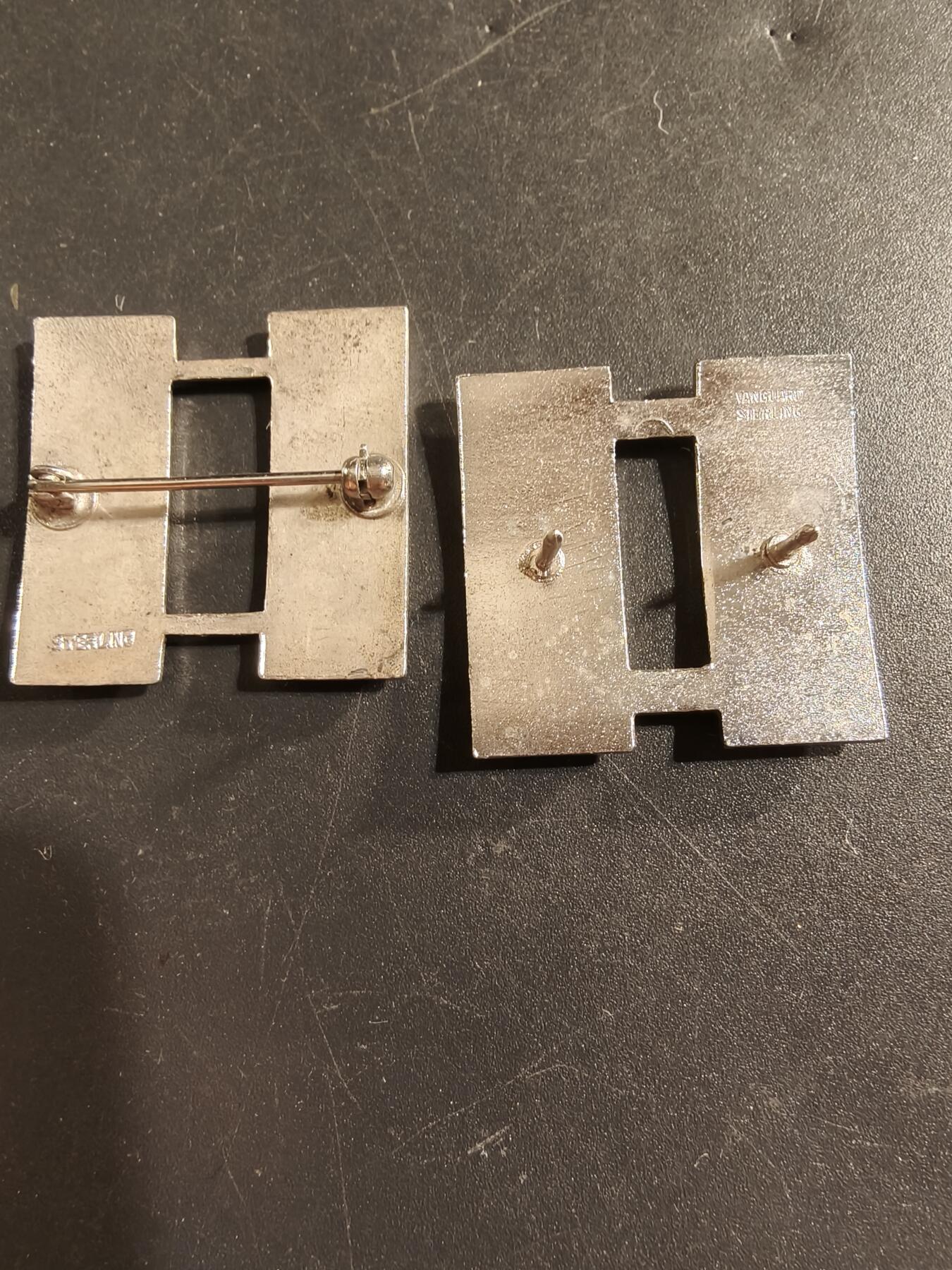 老王徽章第174期 美国上尉军衔一组    二战和战后版本   925银   15.6g