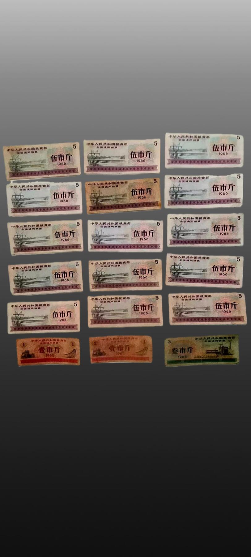 安欣票证书薇专场 18张全国通用粮票