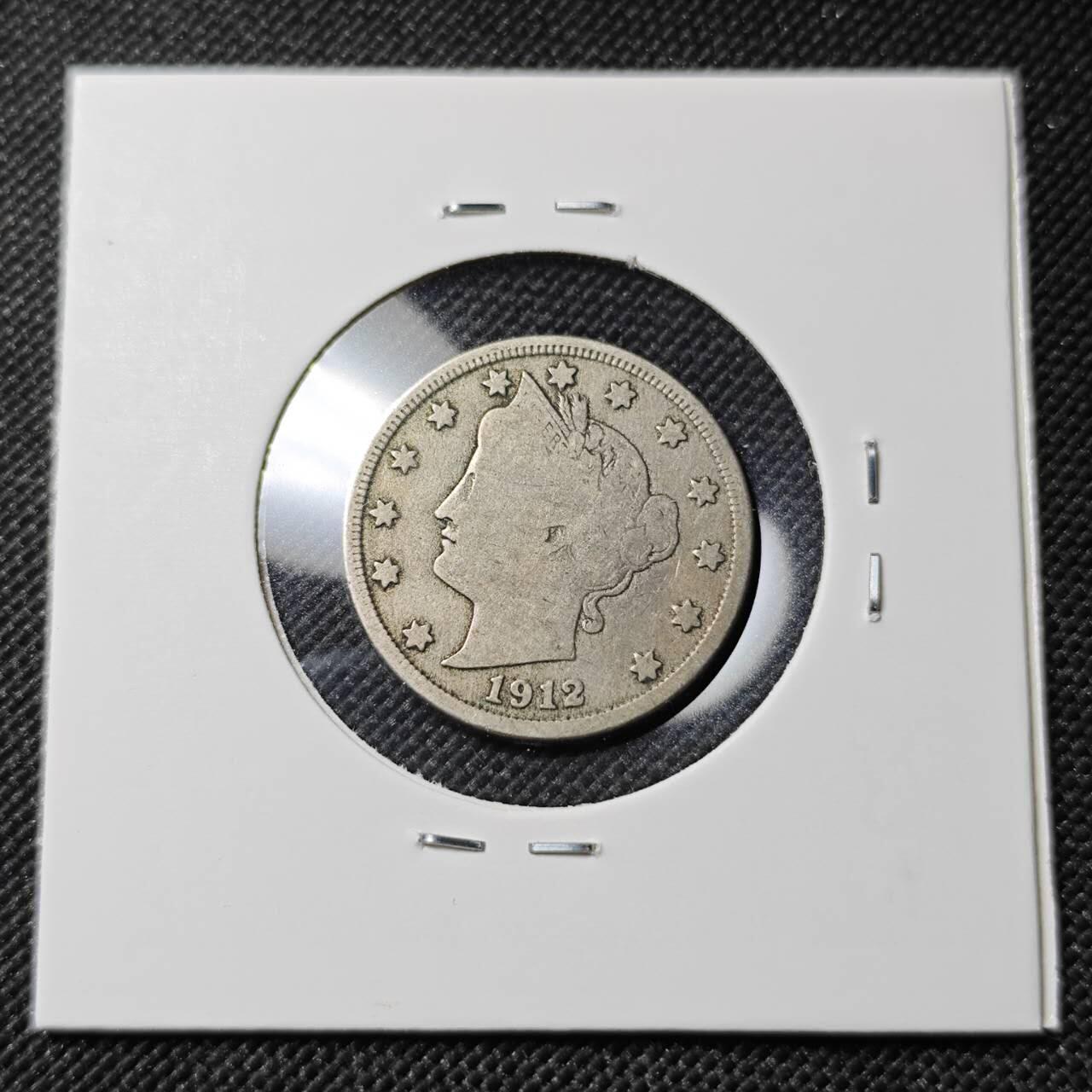 KK钱币收藏小铺  第386期  2月预留时间 周末发货  1912美国5分镍币