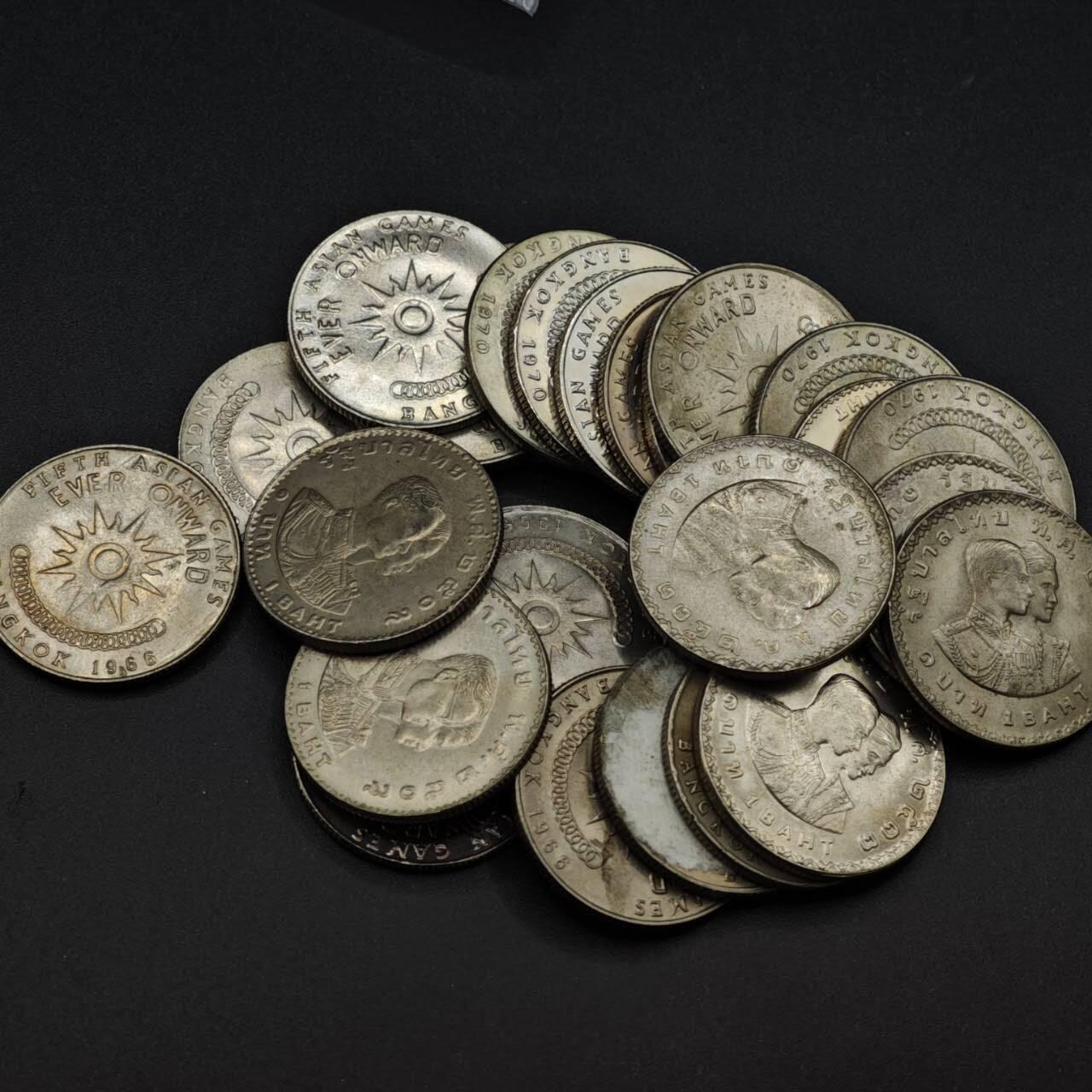 【淘币小摊】实时拍第八百四十一拍   散币批量币场   满百包邮可预留二周 每周一统一发货   泰国1泰铢纪念币26枚