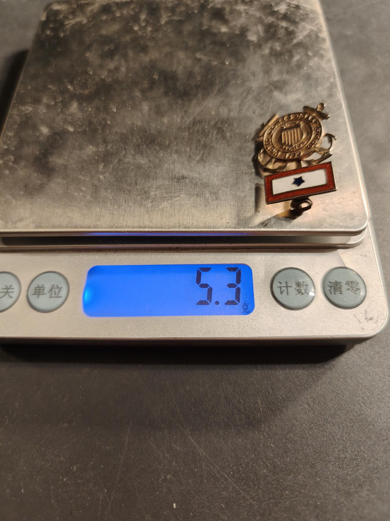 老王徽章第174期 美国海岸警备队二战蓝星勋章证章    925银镀金珐琅    5.3g     一星