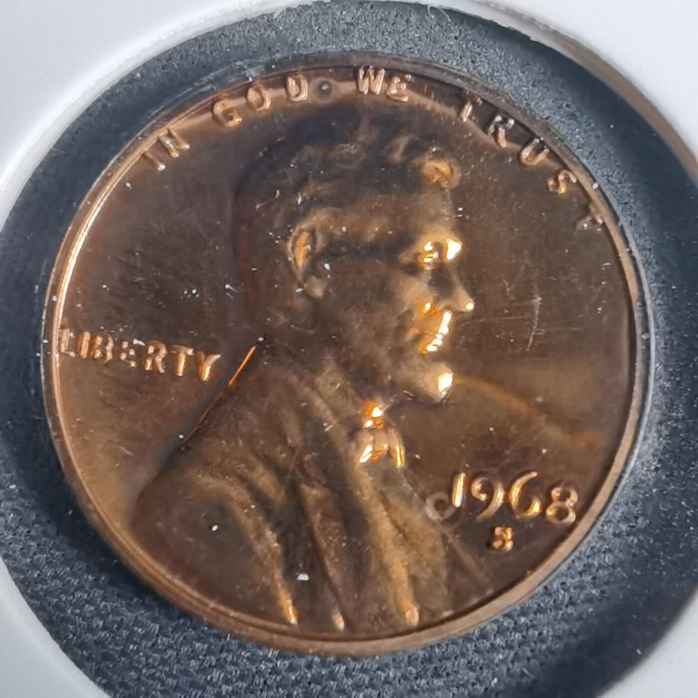 沼泽如烟--第953场 美国1968年一分精制币