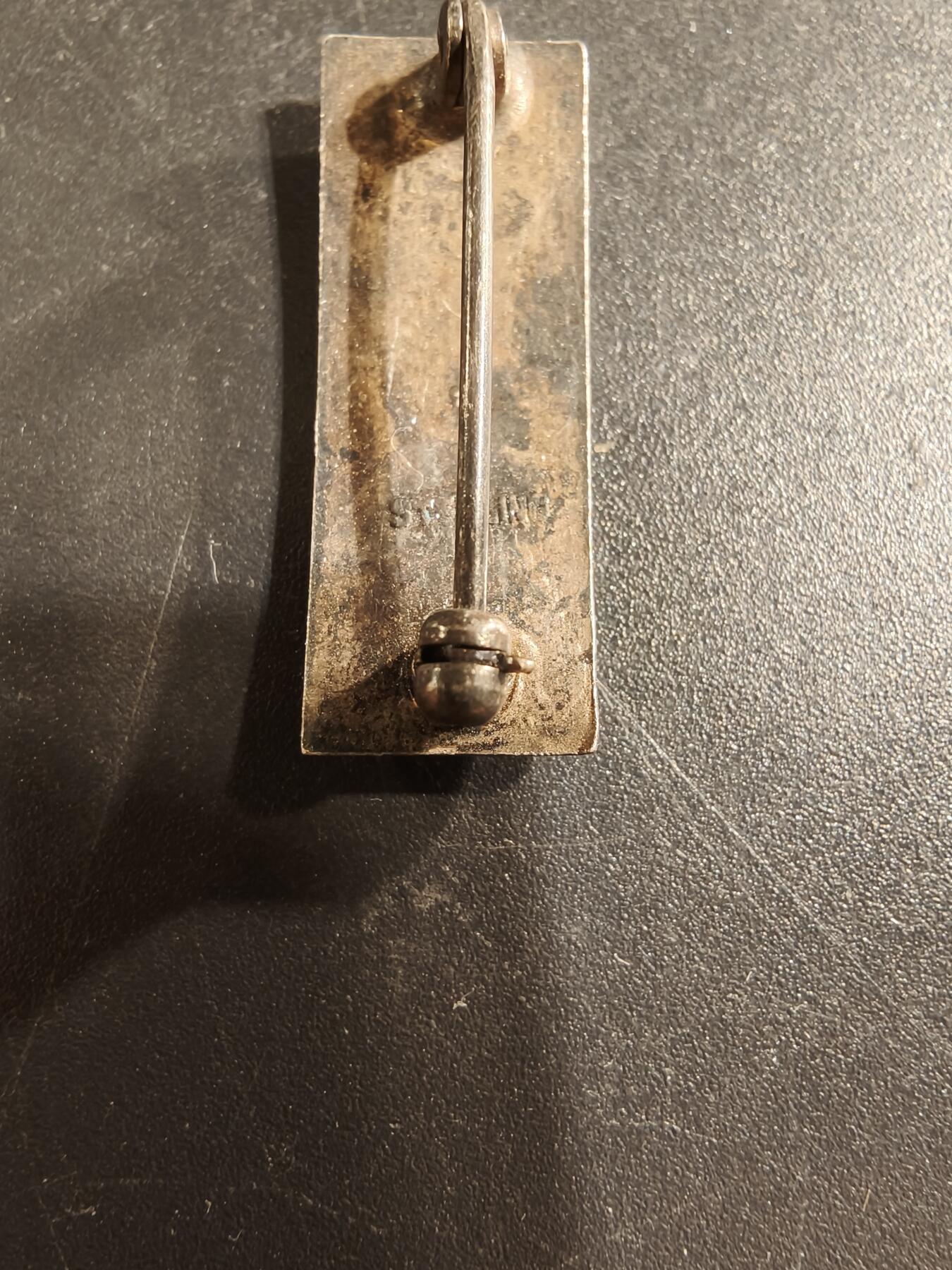 老王徽章第174期 美国陆军中尉军衔一组    二战时期横针版   925银    7.9g