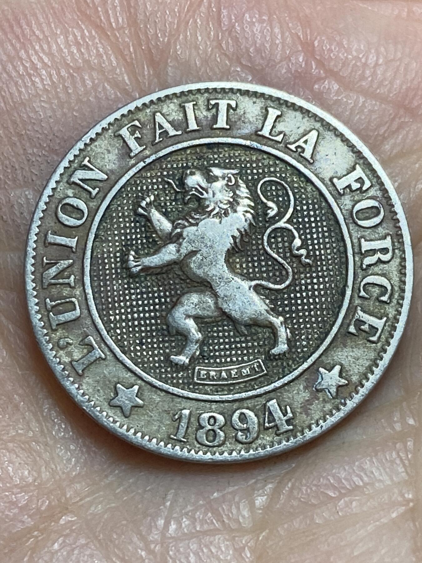 2026年第三场(总第一百七十二场）外国好品散币场(免佣金) 流通好品–比利时🇧🇪1894年10分(利奥波德二世时期，法语版，首发年)