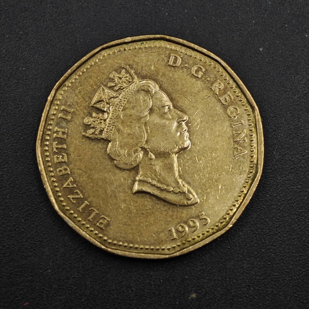 【淘币小摊】实时拍第八百四十一拍   散币批量币场   满百包邮可预留二周 每周一统一发货   加拿大1995年1元纪念币