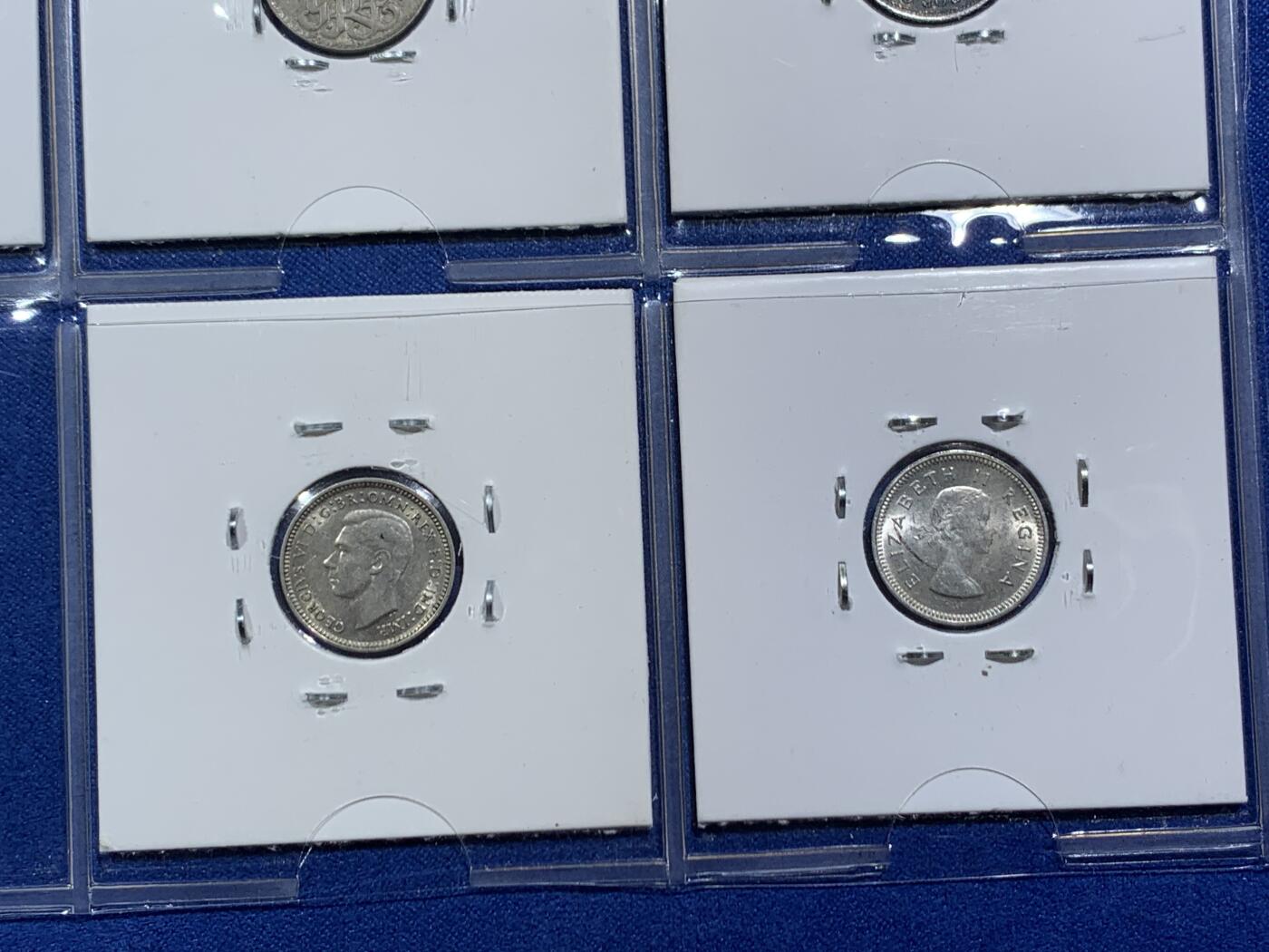 《竞宝斋》第454场 周日，周一 2场连拍 （全场包邮，欢迎送拍） 十枚一组 英属各地 3便士 银币/铜镍币 版别品种自辨